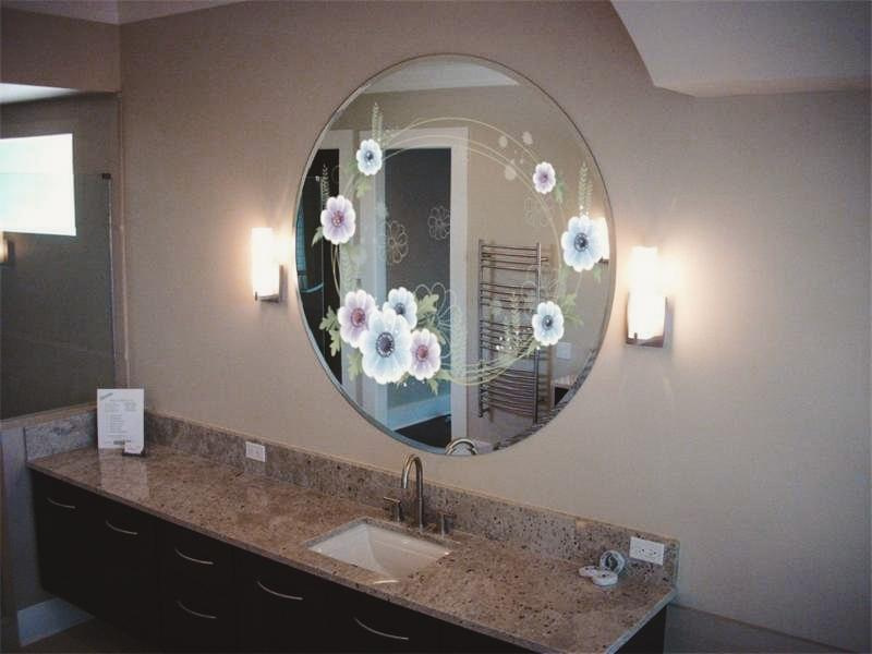 Зеркало с фотопечатью в ванной